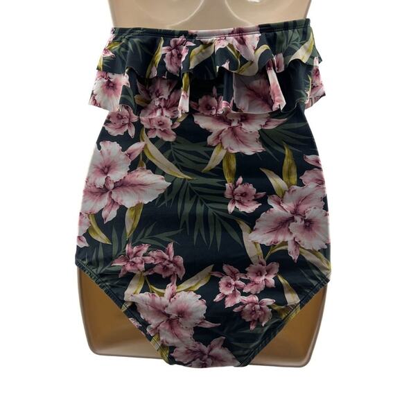 Kona Sol Double Flounce Front One Piece Swimsuit Small - Picture 6 of 6